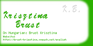 krisztina brust business card